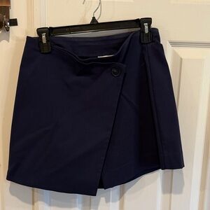 Navy Wrap Skort